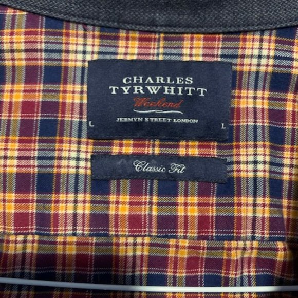 Charles Tyrwhitt Plaid Button Down Shirt - Classic Fit - L - Picture 3 of 3